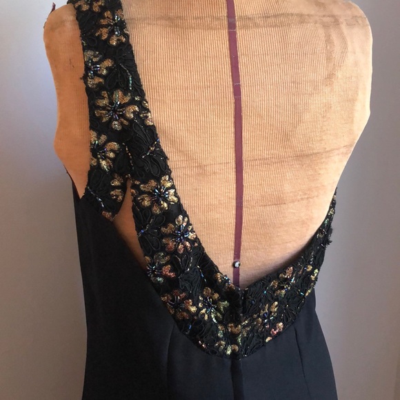 Paris line Black Long Formal Dress Single Shoulder - Picture 10 of 16